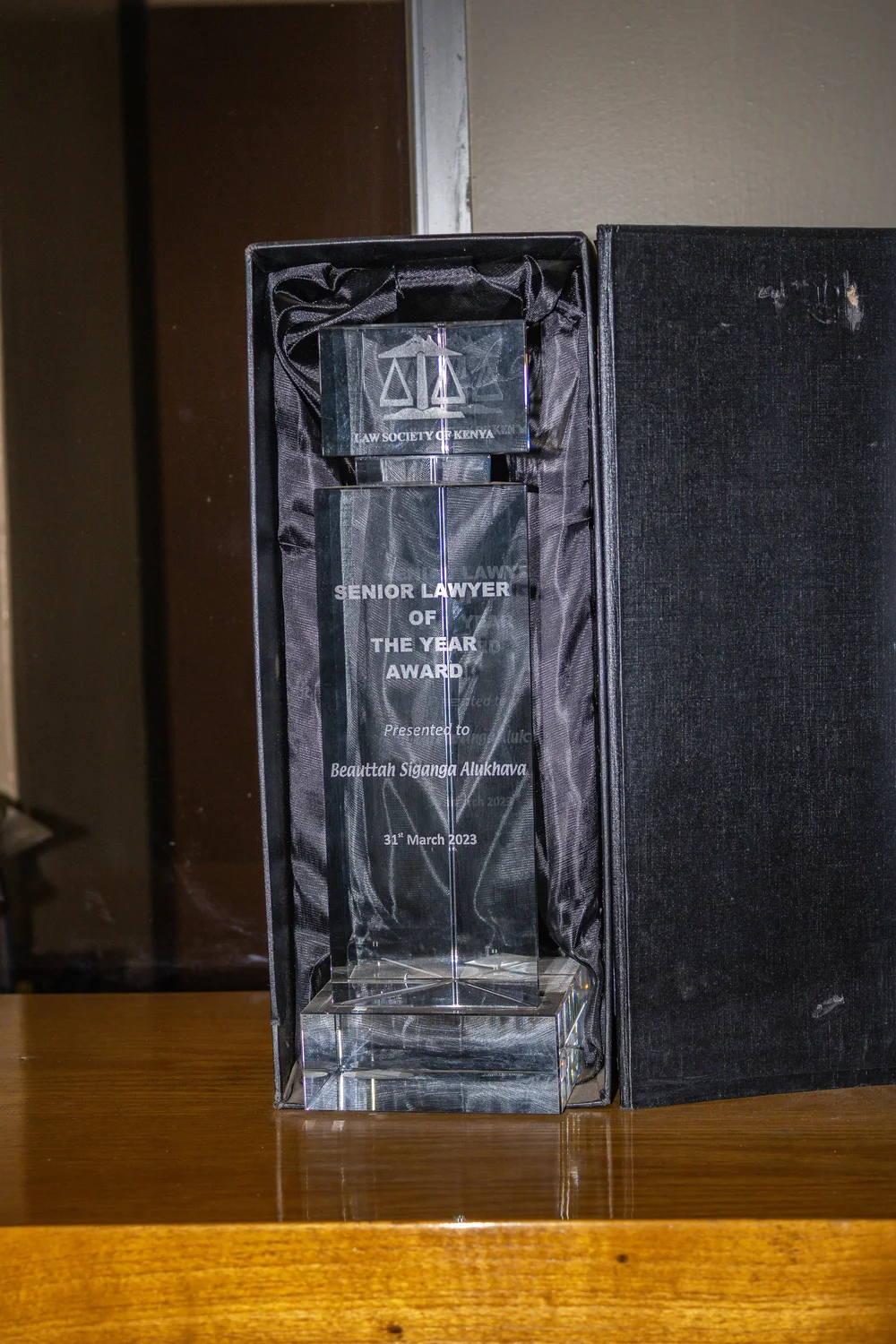 Law Society of Kenya Senior Lawyer of the Year award presented to Beauttah Siganga Alukhava